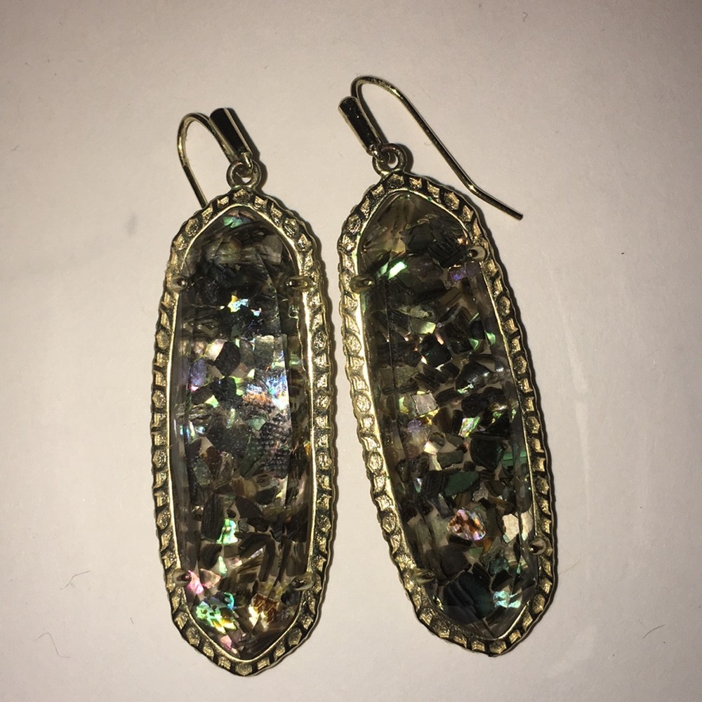 Kendra Scott Layla crushed abalone shell earrings